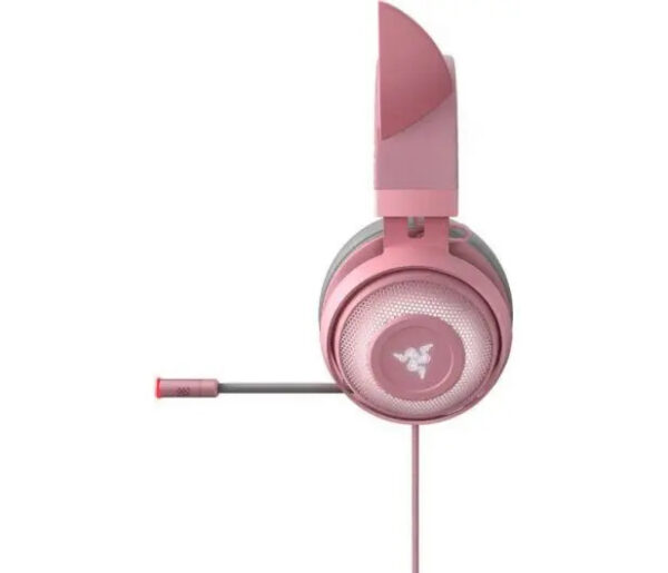 Słuchawki przewodowe z mikrofonem Razer Kraken Kitty Edition Quartz Nauszne Różowy - obrazek 2